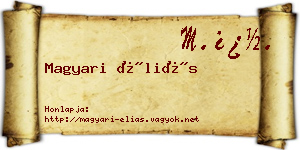 Magyari Éliás névjegykártya